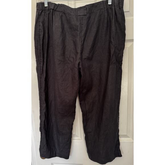 J.Jill Linen Plus Size 18 Crop Pants Black Lagenlook - Picture 2 of 10